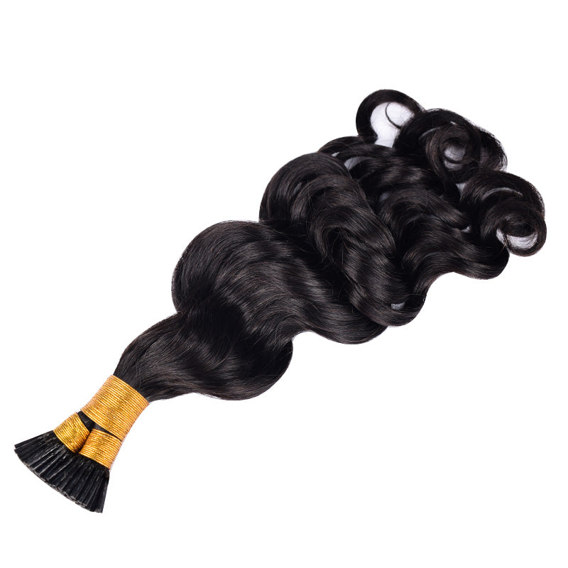 Loose Deep Wave I Tip Free Shipping Hair Extensions 100% Real Human Hair 100g CVOHAIR