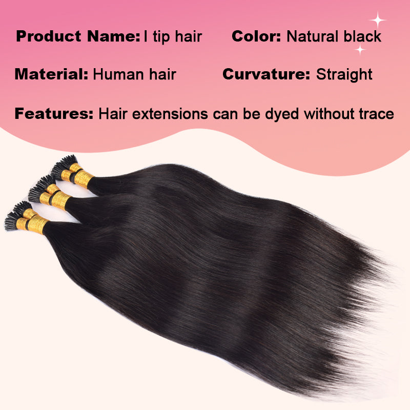 Straight I Tip Free Shipping Hair Extensions 100% Real Human Hair 100g CVOHAIR