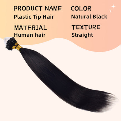 Natural Black Straight Free Shipping Mirco Ring Hair Extension 100% Real Human Hair CVOHAIR
