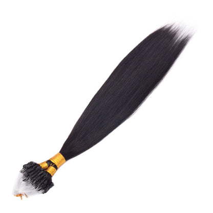 Natural Black Straight Free Shipping Mirco Ring Hair Extension 100% Real Human Hair CVOHAIR