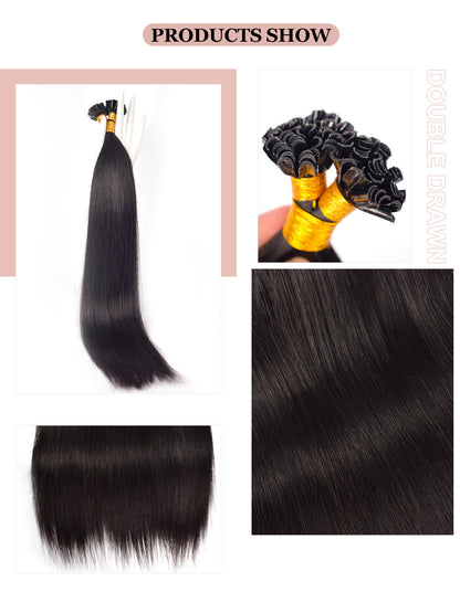 Straight U-Tip Hair Extensions Free Shipping 100% Real Human Hair 100g CVOHAIR