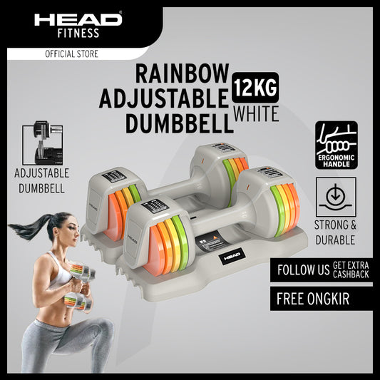 HEAD Rainbow Adjustable Dumbbell   12 kg