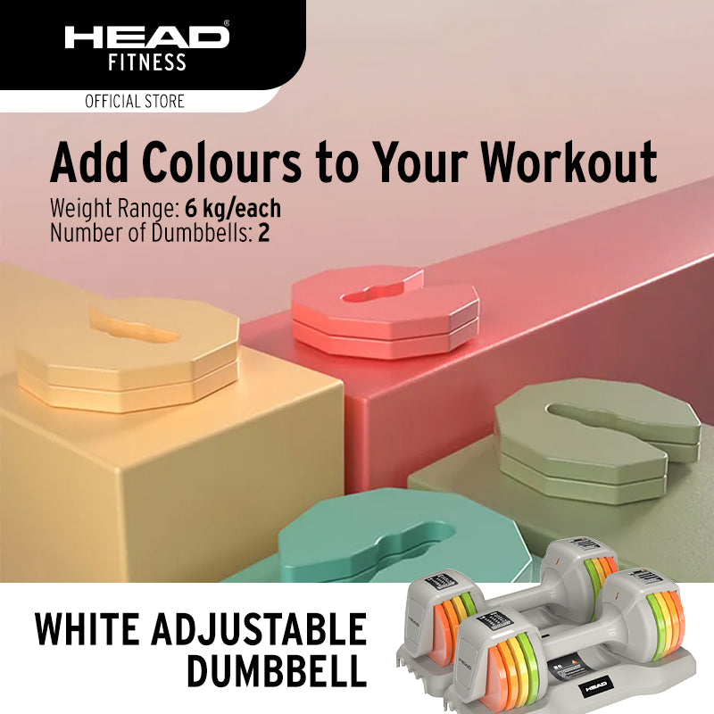HEAD Rainbow Adjustable Dumbbell   12 kg