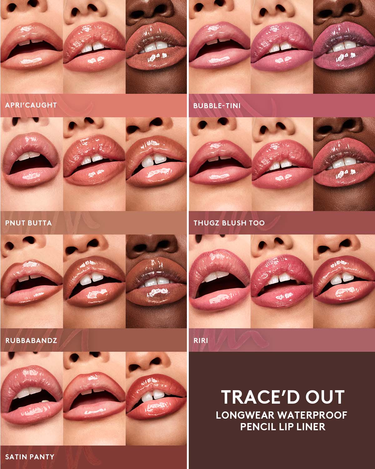 Trace'd Out Longwear Waterproof Pencil Lip Liner ¡ª Thugz Blush Too