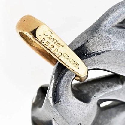 Carthttier Panthere 18K Yellow Gold Hematite Panthere Pendant