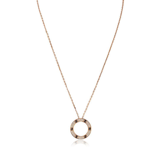 Carthttier Love 18K Rose Gold Diamond Necklace