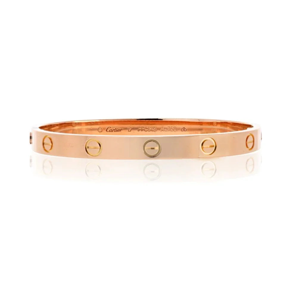 Carthttier Love 18K Rose Gold  Size 17 Bracelet