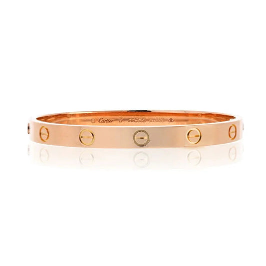 Carthttier Love 18K Rose Gold  Size 17 Bracelet
