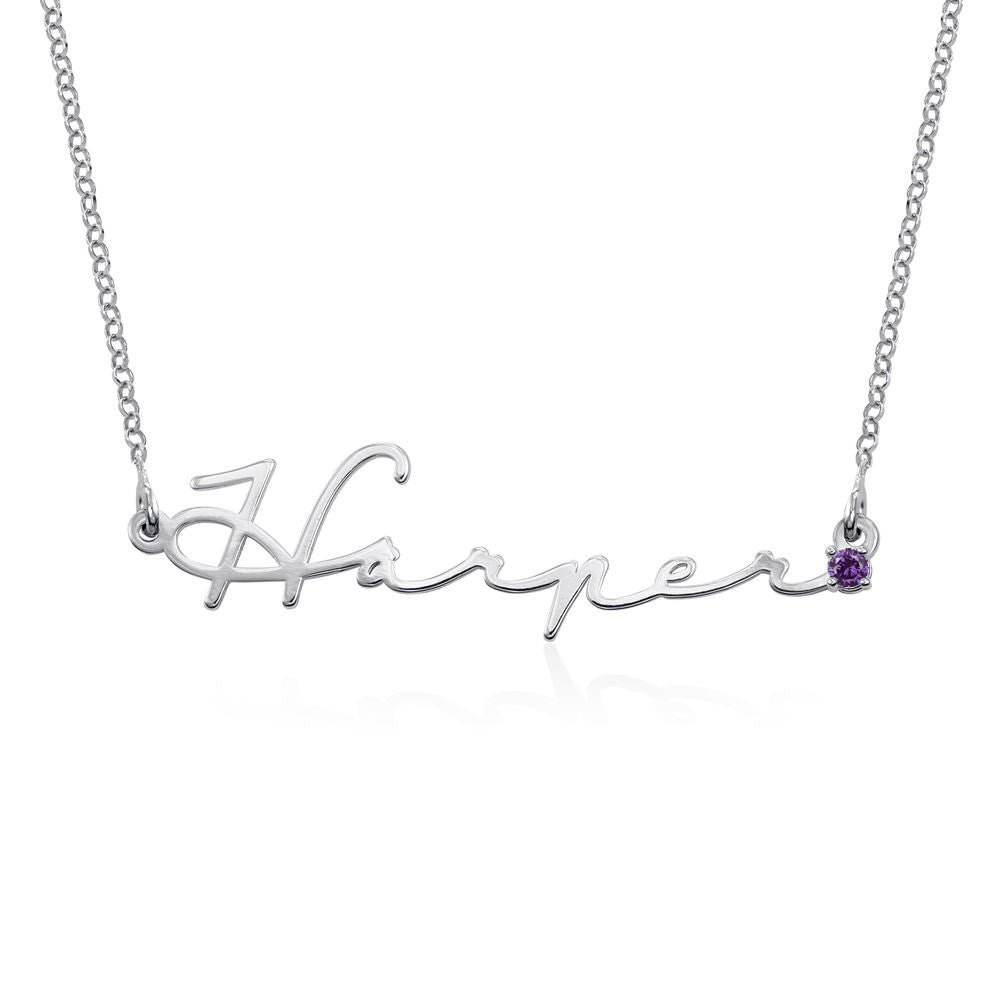 Custom Name Chain Necklace with Birthstone