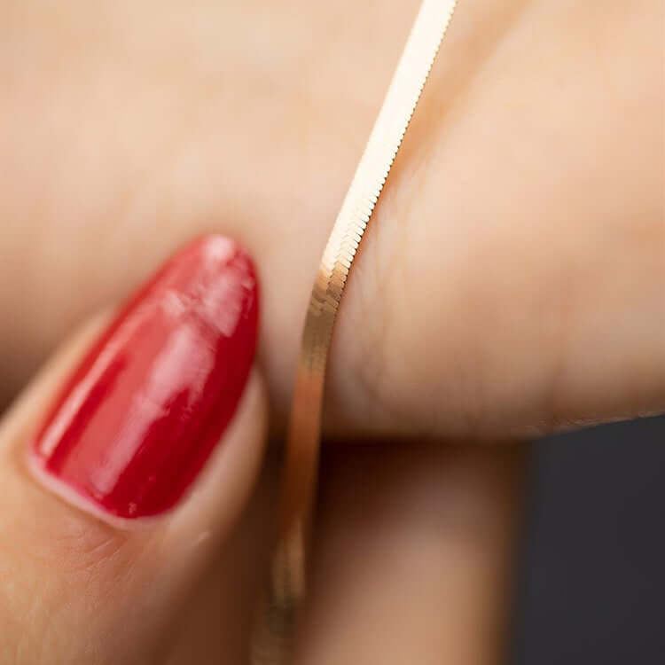 Flat Snake Chain Bracelet 925 Silver Jewelry