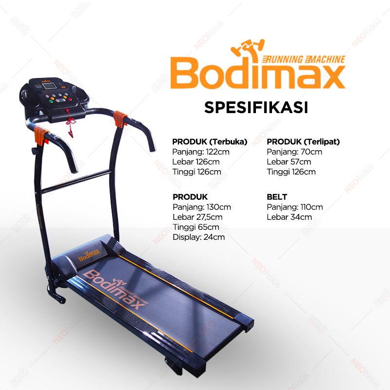 Treadmill Elektrik NEW BODIMAX RUNNING MACHINE WHITE