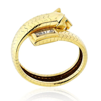 Carthttier Panthere 18K Yellow Gold Wrap-Around Vintage Lakarda Women Watch