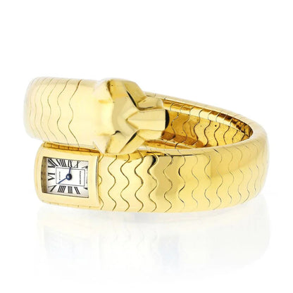 Carthttier Panthere 18K Yellow Gold Wrap-Around Vintage Lakarda Women Watch