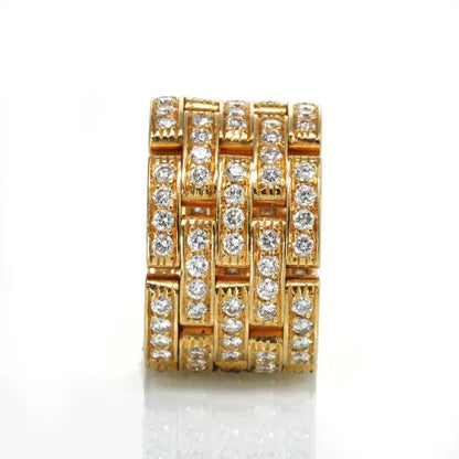 Carthttier Maillon 18K Yellow Gold 2.60cts Diamond Ring