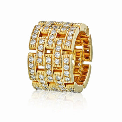 Carthttier Maillon 18K Yellow Gold 2.60cts Diamond Ring