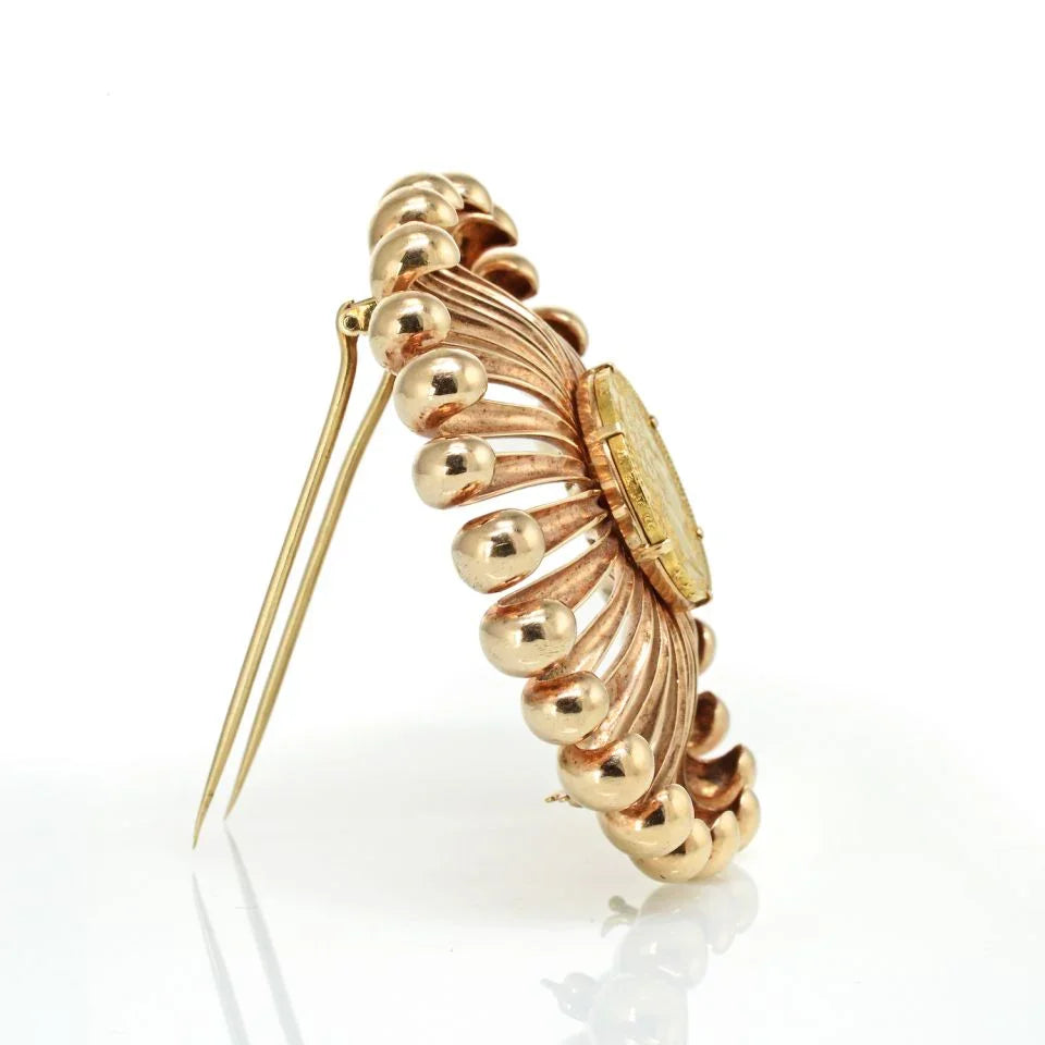 Carthttier 1950's Vintage Coin Brooch