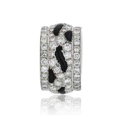 Carthttier Platinum Nigeria Diamond And Onyx Eternity Band