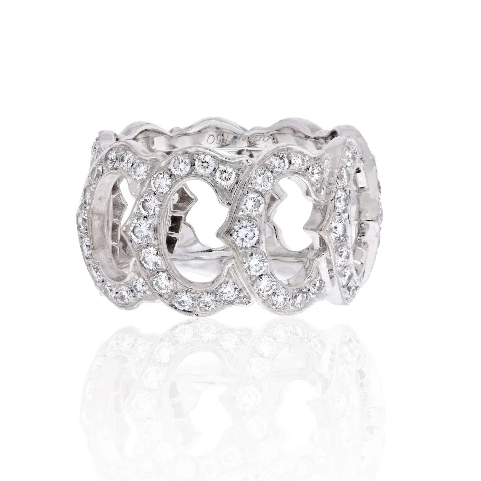 Carthttier 18K White Gold 'C' De Carthttier All Diamond Ring