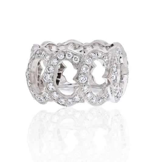 Carthttier 18K White Gold 'C' De Carthttier All Diamond Ring