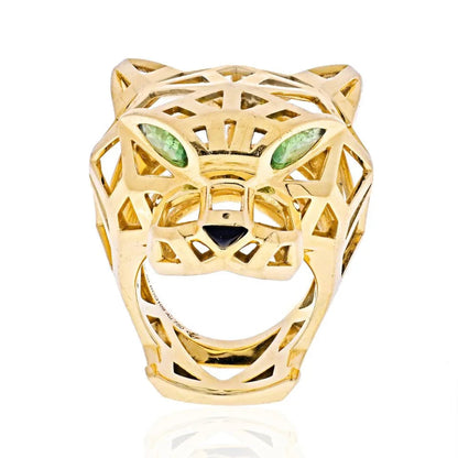 Carthttier Panthere 18K Yellow Gold Skeleton Ring