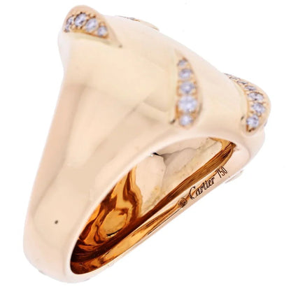 Carthttier 18K Yellow Gold Panthere Claw Diamond Ring