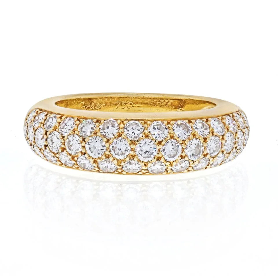 Carthttier 18K Yellow Gold Etincelle Diamond Ring