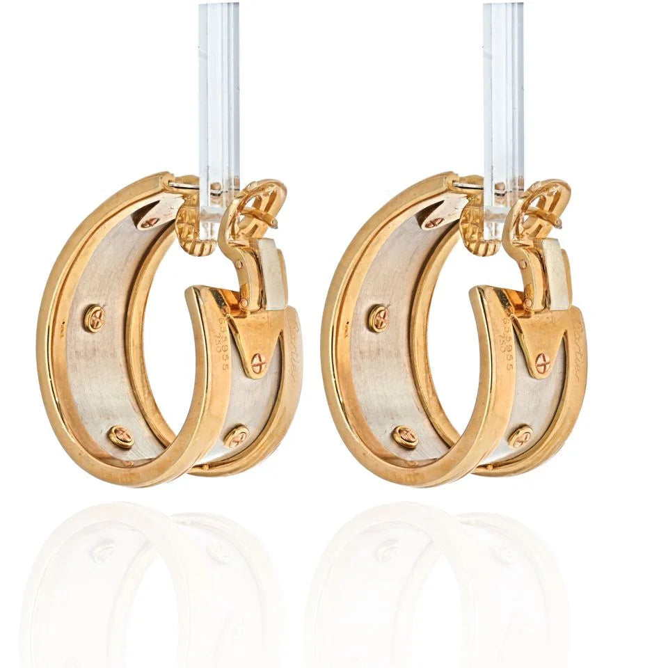 Carthttier 18K Two Tone Walking Elephant Earrings