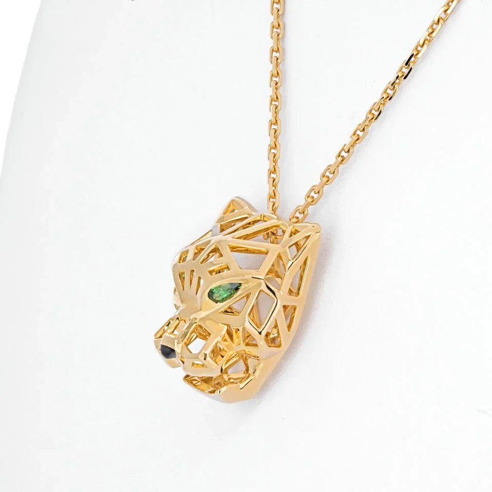 Carthttier 18K Yellow Gold Skeleton Panthere On A Chain Necklace