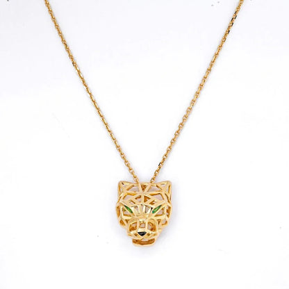 Carthttier 18K Yellow Gold Skeleton Panthere On A Chain Necklace