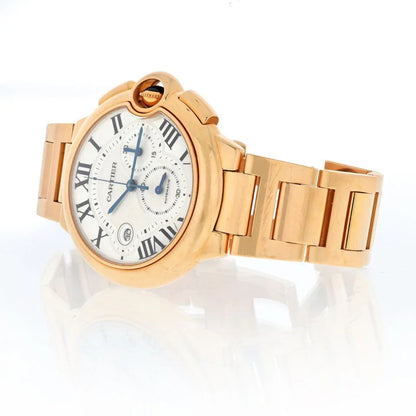 Carthttier 18K Rose Gold Ballon Bleu 44mm Chrono W6920010 Men Watch