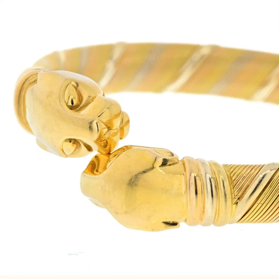 Carthttier 18K Two Tone  Bangle Bracelet