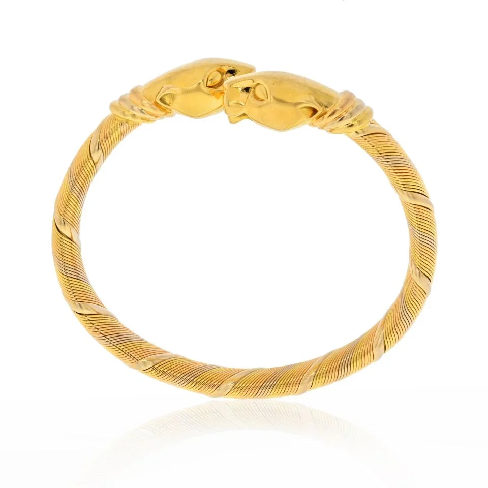 Carthttier 18K Two Tone  Bangle Bracelet