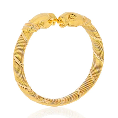 Carthttier 18K Two Tone  Bangle Bracelet