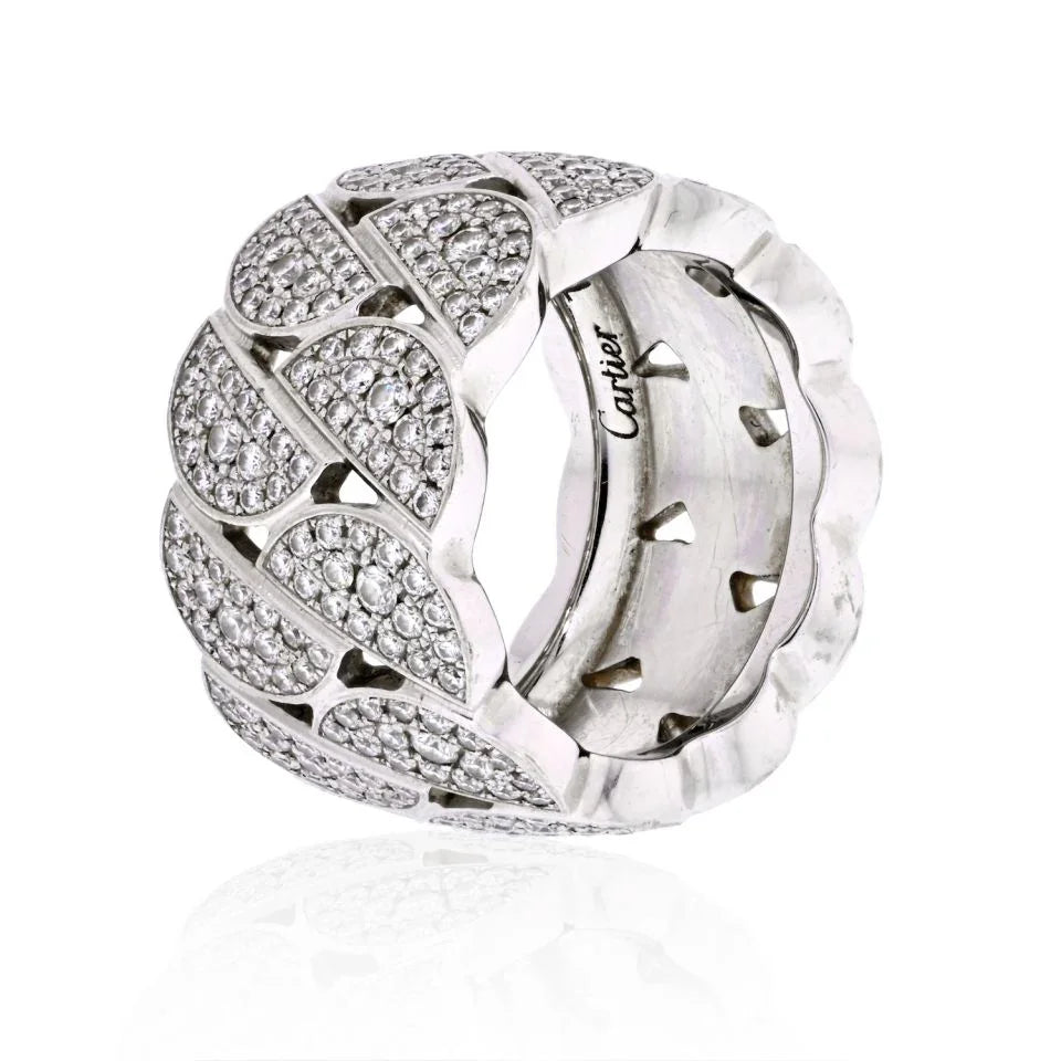 Carthttier 18K White Gold La Dona Diamond EU 51 Ring
