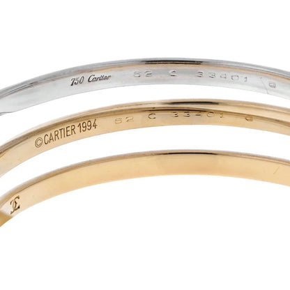 Carthttier 18K Two Tone Interlocking Bangle Slip On Bracelet
