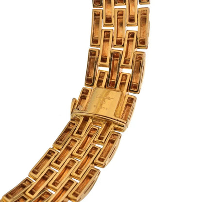 Carthttier 18K Two Tone Walking Panthere Collar Necklace