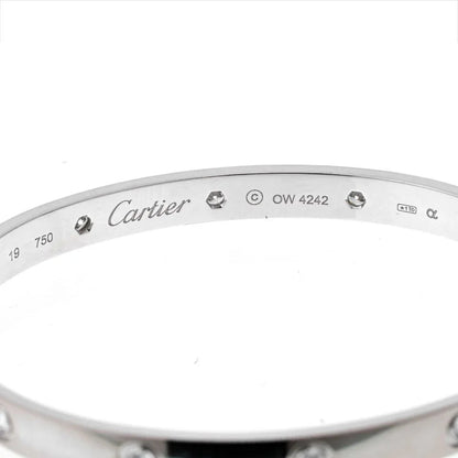 Carthttier 18K White Gold 10 Diamond Love With Screw Driver SZ19 Bracelet