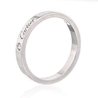Carthttier Platinum C De Carthttier Single Diamond Size 59 Wedding Ring