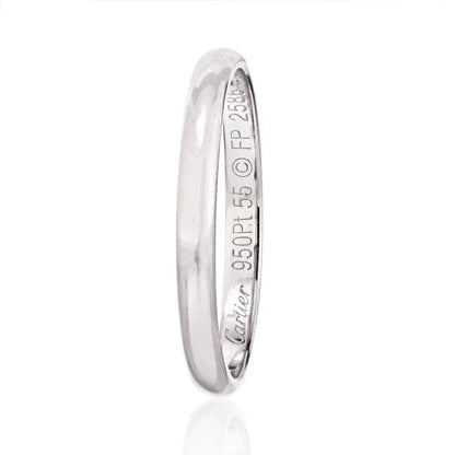 Carthttier Platinum Model 1895 Ladies Dome Wedding Ring