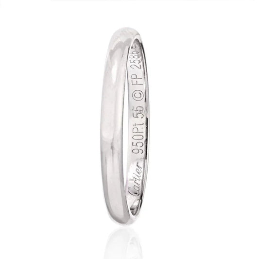 Carthttier Platinum Model 1895 Ladies Dome Wedding Ring