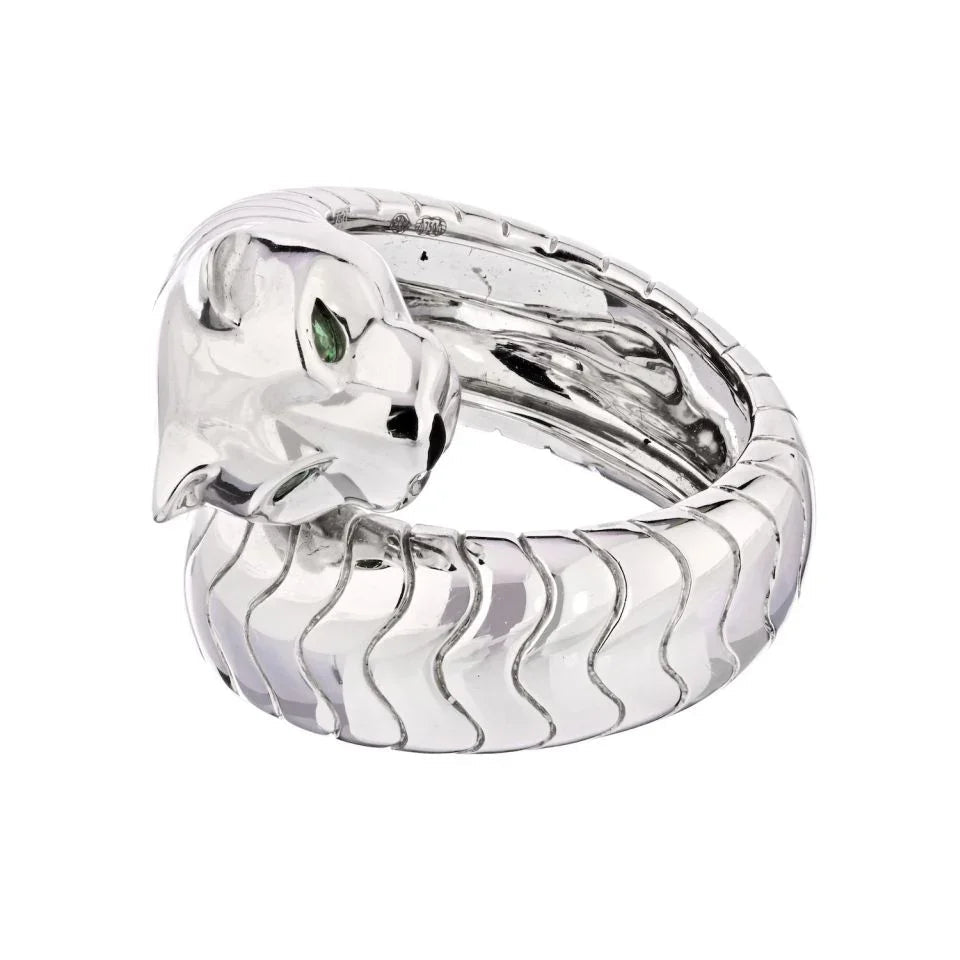 Carthttier 18K White Gold High Polished Panthere Lakarda Ring