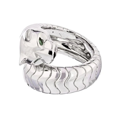 Carthttier 18K White Gold High Polished Panthere Lakarda Ring