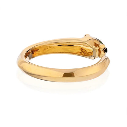 Carthttier 18K Yellow Gold Panthere Size 17 Bangle Bracelet