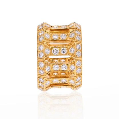 Carthttier 18K Yellow Gold Diamond Pillar Ring