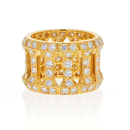 Carthttier 18K Yellow Gold Diamond Pillar Ring