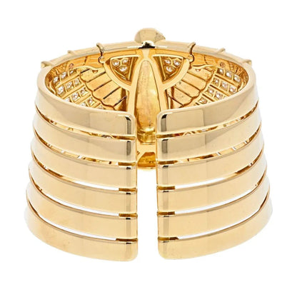 Carthttier 18K Yellow Gold Egyptian Horus Falcon Bracelet