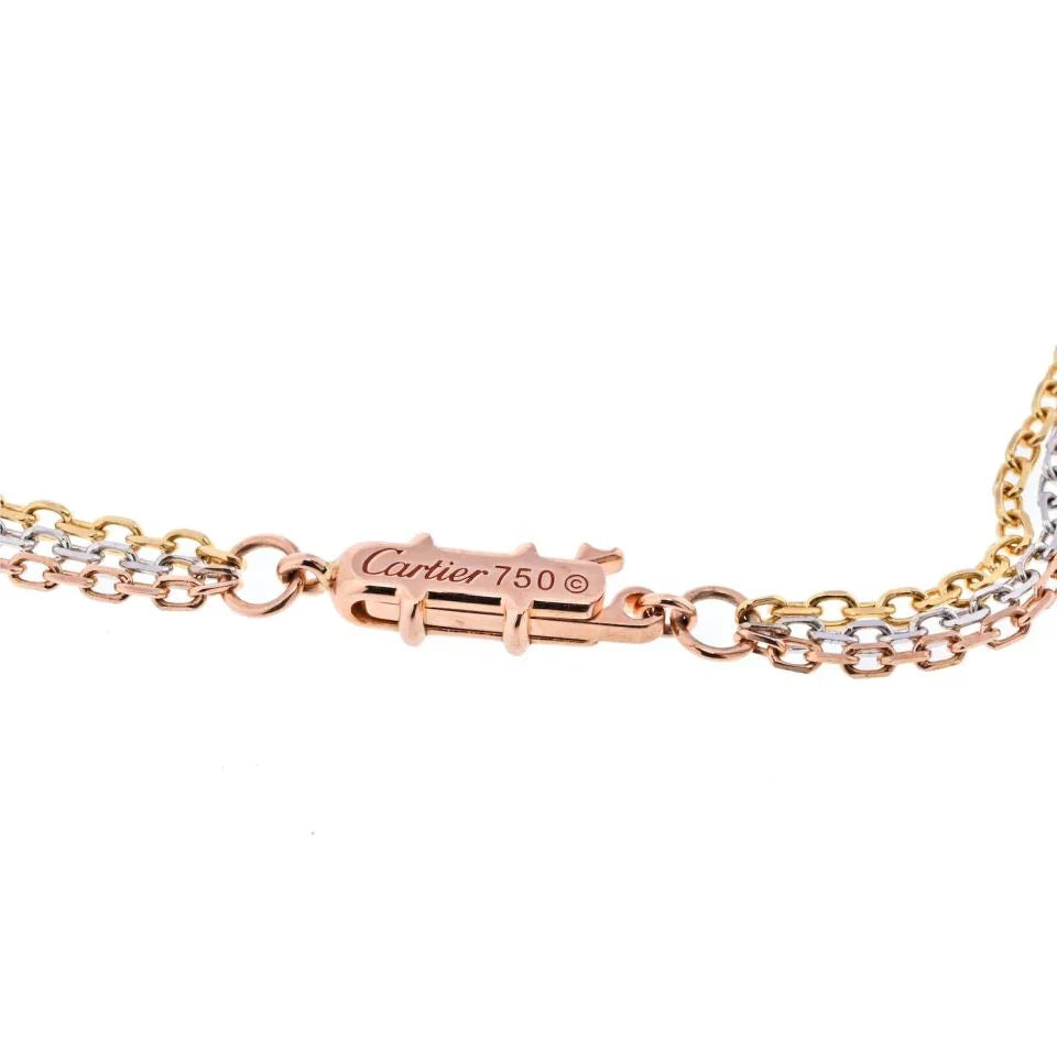 Carthttier 18K Tri Color Tricolor Trinity Chain Necklace
