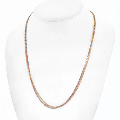 Carthttier 18K Tri Color Tricolor Trinity Chain Necklace