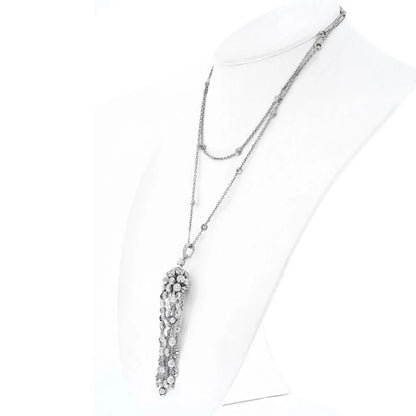 Carthttier 18K White Gold L'egers Diamants Spotlight Necklace