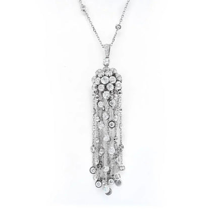 Carthttier 18K White Gold L'egers Diamants Spotlight Necklace